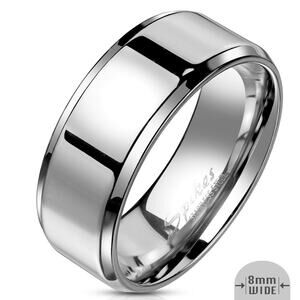 316L Stainless Steel Wedding Band Ring Comfort Fit Mens Womens Silver Size 14